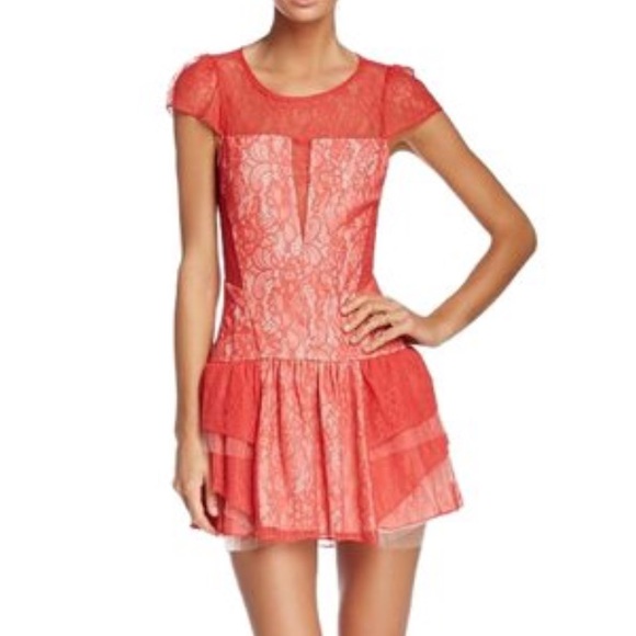 BCBGeneration Dresses & Skirts - SALE🎈BCBGeneration • Cerise Lace Cocktail Dress